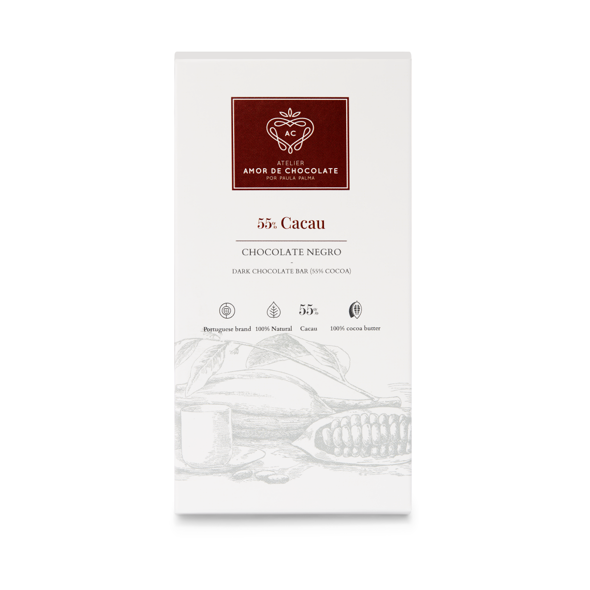 Tablete de Chocolate Negro | 55% Cacau