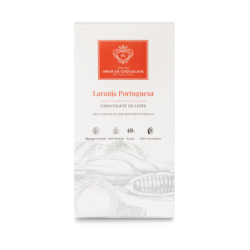 tablete de chocolate de leite laranja